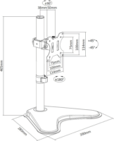 Equip 650122 13"-32" LCD TV/Monitor tartó állvány - Fekete