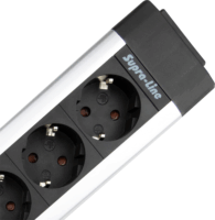 REV 0014438713 250V Elosztó 4 aljzatos 2.2m - Fekete/Szürke