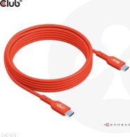 Club3D CAC-1573 USB-C apa - USB-C apa 2.0 Adat és töltő kábel - Narancssárga (2m)