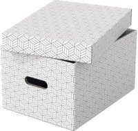 Esselte Home M Karton Tárolódoboz 19,8L - Fehér (3 db / csomag)