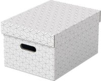 Esselte Home M Karton Tárolódoboz 19,8L - Fehér (3 db / csomag)