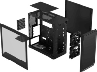 Fractal Design Focus 2 TG Számítógépház - Fekete