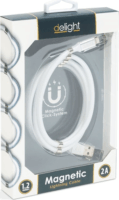 Delight 55446I-WH USB-A apa 2.0 - Lightning apa iPhone töltőkábel - Fehér (1.2m)
