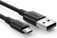 Ugreen US289 USB-A apa - Micro USB-B apa 2.0 Adat és töltőkábel - Fekete (1m)