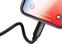Baseus Rapid Series 3in1 USB-A apa 2.0 - Micro USB/USB-C/Lightning apa iPhone töltőkábel - Fekete (1.2m)