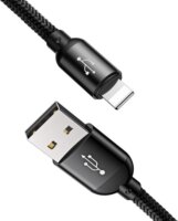 Baseus Rapid Series 3in1 USB-A apa 2.0 - Micro USB/USB-C/Lightning apa iPhone töltőkábel - Fekete (1.2m)