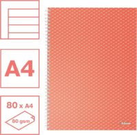 Esselte Colour'Breeze 80 lapos A4 vonalas spirálfüzet - Piros