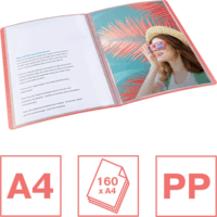 Esselte Colour'Breeze A4 80 tasakos iratvédő mappa - Piros