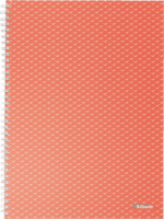 Esselte Colour'Breeze 80 lapos A4 kockás spirálfüzet - Piros