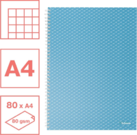 Esselte Colour'Breeze 80 lapos A4 kockás spirálfüzet - Kék