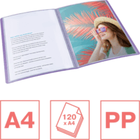 Esselte Colour'Breeze A4 60 tasakos iratvédő mappa - Lila