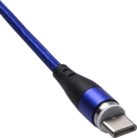 Akyga AK-USB-42 USB-A apa - mágneses USB-C apa Adat és töltő kábel - Kék (1m)