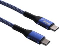 Akyga AK-USB-38 100W USB-C apa - USB-C apa Adat és töltő kábel - Kék (1.8m)