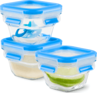 Emsa Clip & Close Üveg tároló doboz készlet 0,18L (3 db)