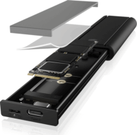 ICY BOX IB-1807MT-C31 M.2 USB 3.2 Gen 2 Type-C Külső SSD ház - Fekete