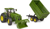 Bruder John Deere 7R 350 traktor pótkocsival (1:16) - Zöld