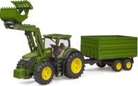 Bruder John Deere 7R 350 traktor pótkocsival (1:16) - Zöld
