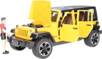Bruder Jeep Wrangler terepjáró kerékpárral és figurával (1:16) - Színes