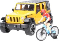 Bruder Jeep Wrangler terepjáró kerékpárral és figurával (1:16) - Színes