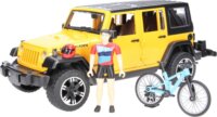 Bruder Jeep Wrangler terepjáró kerékpárral és figurával (1:16) - Színes