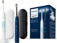 Philips Sonicare ProtectiveClean 5100 Szónikus fogkefe - Fehér/Kék (2db/csomag)