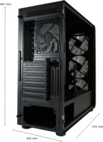 LC-Power LC-804B-ON Számítógépház - Fekete