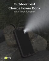 Goobay 53934 Napelemes Powerbank 20000mAh (1.5-2A / 5-12V) - Fekete