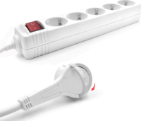 ACT AC2455 230V Elosztó 5 aljzatos 1.5m - Fehér