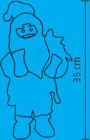 Somogyi KDD 35 Táncoló zenélő Mikulás lámpással Dekoráció 35cm