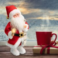 Somogyi KDD 35 Táncoló zenélő Mikulás lámpással Dekoráció 35cm