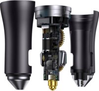 Baseus Golden Contactor Pro Dual Quick Charger Autós USB-C töltő - Sötétszürkek (40W)