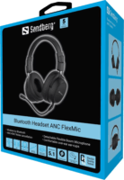 Sandberg 126-36 ANC FlexMic Wireless Headset - Fekete