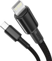 Baseus CATLGD-01 USB-C apa - Lightning apa Adat és Töltőkábel - Fekete (1m)