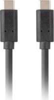 Lanberg USB-C apa - USB-C apa 3.2 Adat és töltő kábel - Fekete (1.8m)