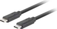 Lanberg USB-C apa - USB-C apa 3.2 Adat és töltő kábel - Fekete (1.8m)