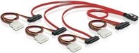 Delock mini SAS 36 tűs - 4db SAS 29 tűs kábel (SFF 8087 - 4db SFF 8482 + táp) 50cm