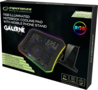 Esperanza EGC109 19" RGB Laptop hűtőpad - Fekete