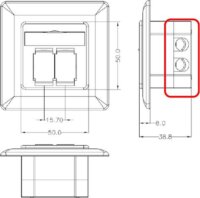 Goobay 68246 RJ45 CAT6 fali aljzat