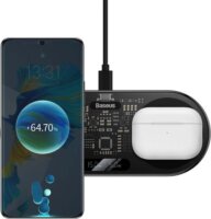 Baseus Dual Wireless 2in1 töltő (20W) - Fekete