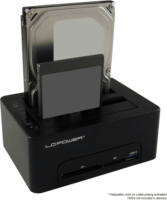 LC-Power LC-DOCK-U3-CR HDD Dokkoló és Klónozó állomás (USB 3.0 - SATA)