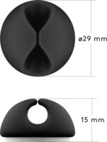 Goobay öntapadós kábelrendező 5db - Fekete