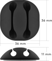 Goobay öntapadós kábelrendező 5db - Fekete