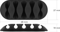 Goobay öntapadós kábelrendező 5db - Fekete