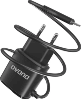 Dudao A2proT 2 x USB-A / Lightning kábel Hálózati töltő - Fekete (12W)