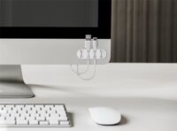 Goobay 4-utas kábelrendező 2db - Fekete