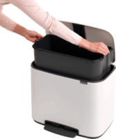 Brabantia Bo 36 literes pedálos fém Szelektív szemetes - Fehér