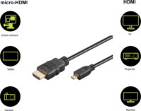 Goobay 53786 HDMI 2.0 - Micro HDMI Kábel 3m - Fekete