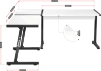 Huzaro Hero 6.0 Gamer asztal - Fehér