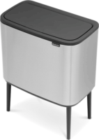 Brabantia Bo Touch 11 + 23 literes érintőfedeles fém Szelektív szemetes - Inox