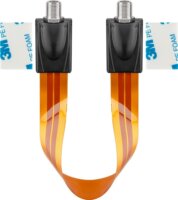 Goobay 11953 Type-F antenna hosszabbító kábel 0.2m - Narancs